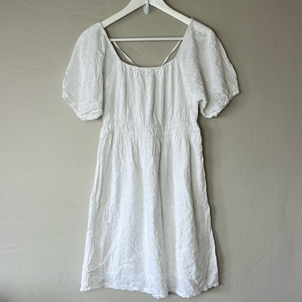 Sim & Sam White Eyelet Dress